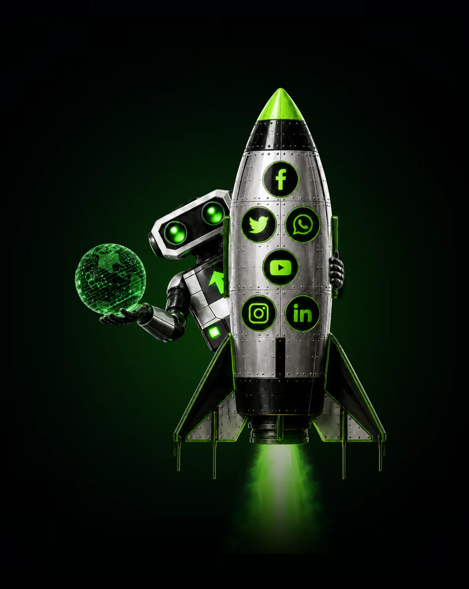 Social media marketing hero banner featuring Growthistry's social media strategy visual
